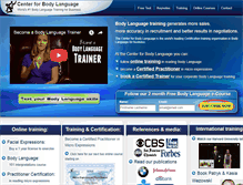 Tablet Screenshot of centerforbodylanguage.com